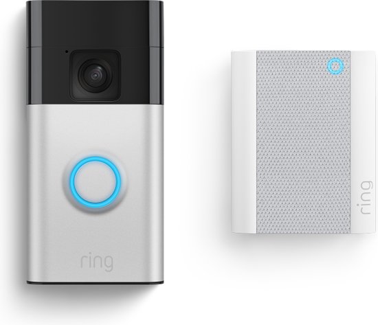 Ring Battery Video Doorbell Zilver met Chime (2nd Gen) - slimme deurbel - batterij