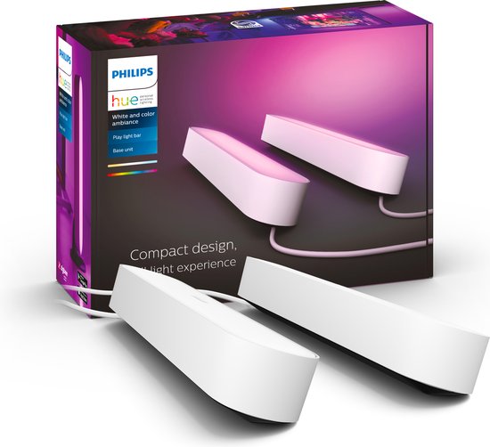 Philips Hue Play lightbar - wit en gekleurd licht - wit - 2-pack - basis