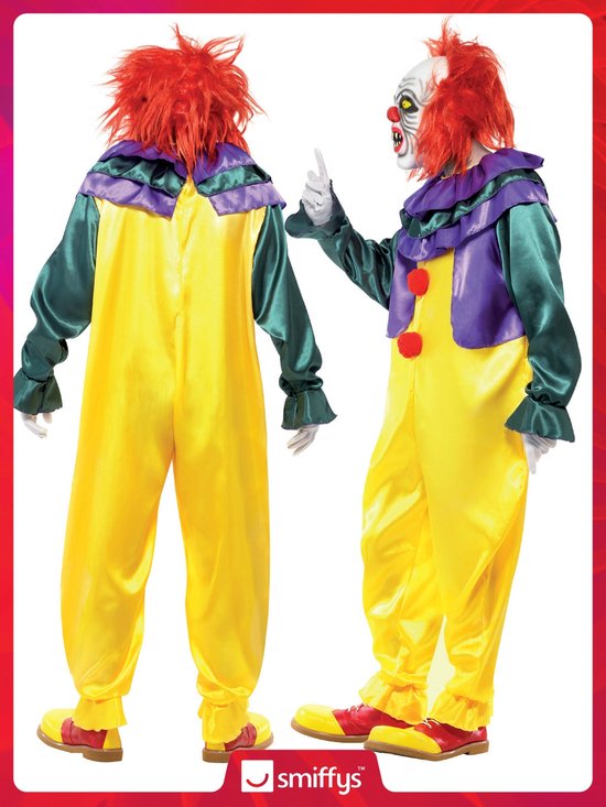 Atosa Yellow Clown Costume Halloween Women Adults XL
