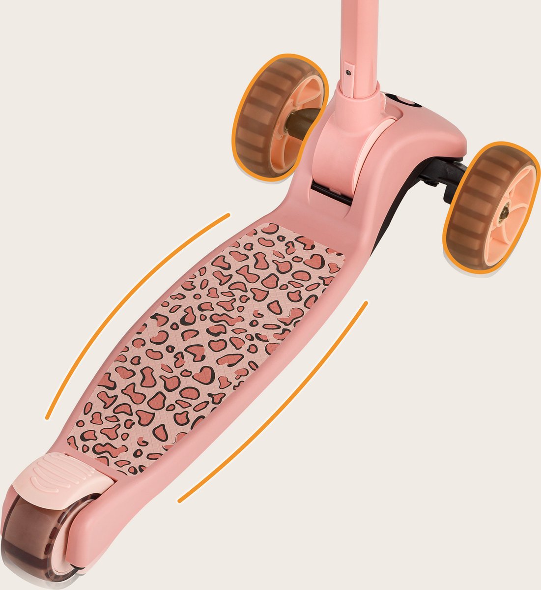 Lionelo Franky Kinderstep 2in1 - LED - 3 wielen - tot 50kg - Fiets en scooter 2in1 - Grote verlichte wielen  - Speelgoedmandje — afbeelding 9