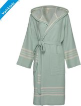 Badjas Hammam Sun Mint - M - peignoir court sauna avec capuche - peignoir court - plumeau court - peignoir fin - peignoir unisexe