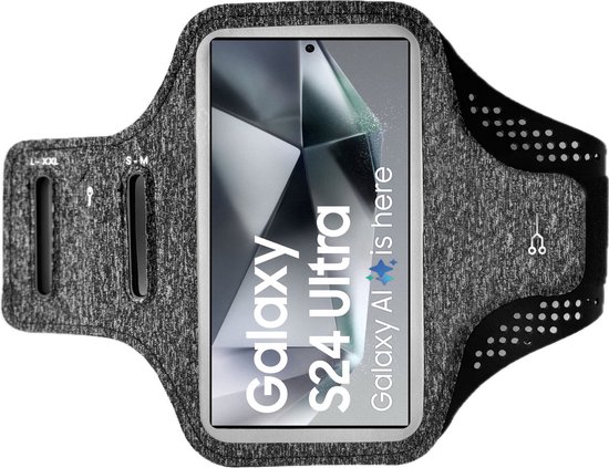 BixB Hardloop Telefoonhouder Geschikt voor Samsung Galaxy S24 Ultra - Sportarmband Telefoon - Hardloopband