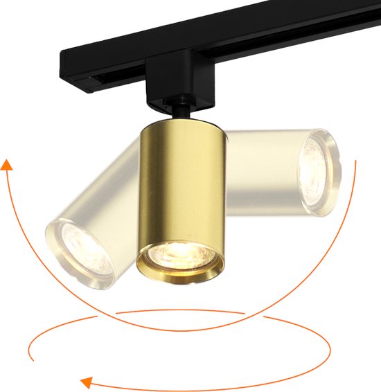 Focus III - 1-Fase Railverlichting – 100cm - 3 spots - Zwart | Railverlichting