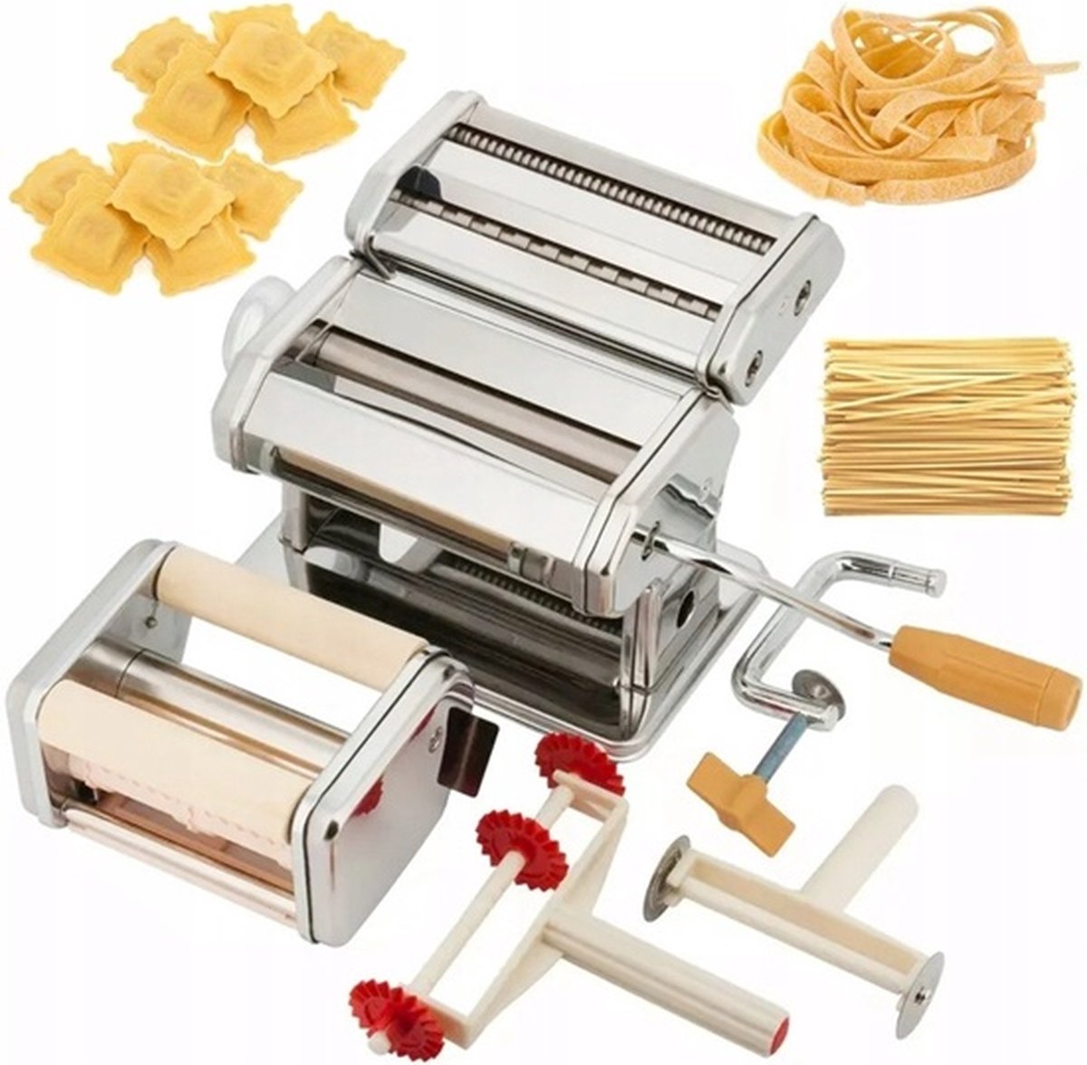 Edënbërg Multi Pastamachine - RVS - Pastamaker - Spaghetti, Ravioli, Lasagne