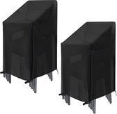 2 stuks beschermhoes voor tuinstoelen, waterdicht, koudebestendig, UV-bestendige beschermhoes voor tuinstoel, 210D Oxford-stof, voor tuinstoel, stapelstoel, tuinstoelhoes, 75 x 75 x 120 cm