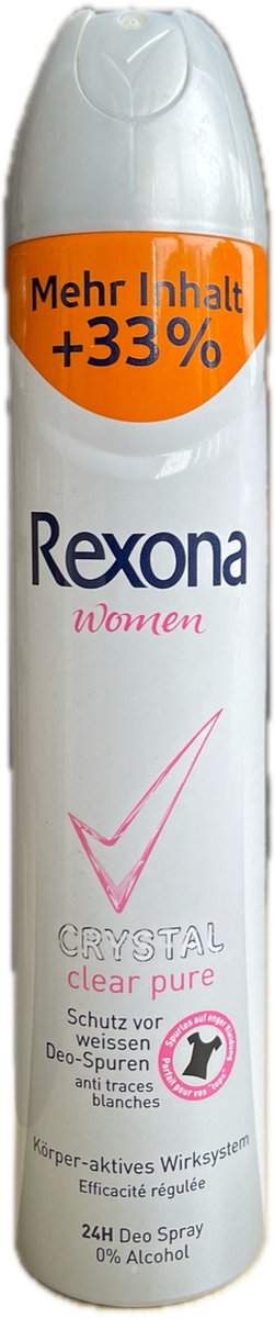 Goedkoopste Rexona Women Crystal Clear Pure 200 ml dezodorant spray