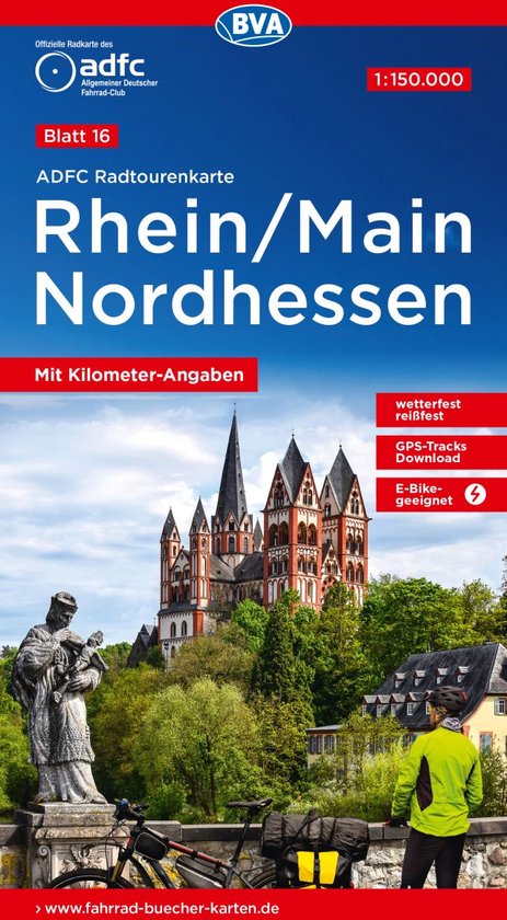 BVA ADFC Radtourenkarte Rhein/Main Nordhessen 1:150.000 - cover