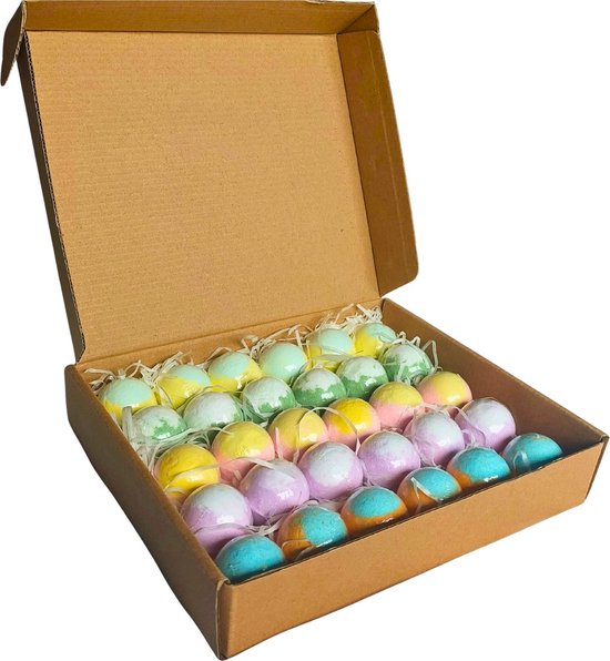 Foto: Bruisballen 30 stuks 5 verschillende geuren voor in bad etherische oli n aromatherapie badballen badparels kind