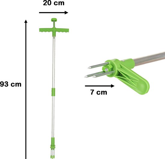 Onkruidsteker - Groen - 93 cm - Telescopisch - Onkruidtrekker - Onkruidverwijderaar - Onkruid Steker - Onkruid Verwijderaar - Disteltrekker - Tuingereedschap van Merkloos	 — afbeelding 5