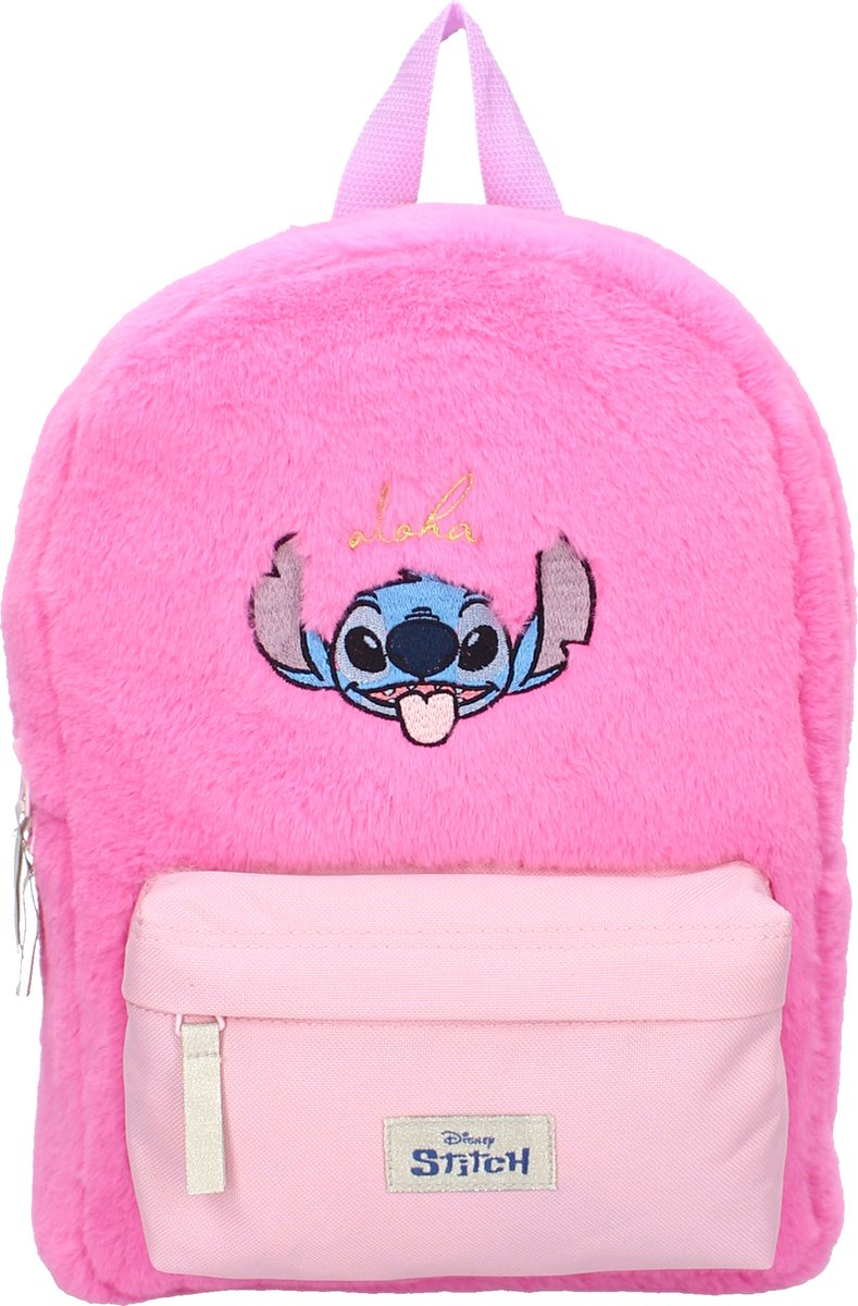Stitch So Charming Rugzak - Roze - Faux Fur