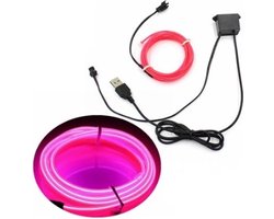 Neon EL Wire Neon USB - 1 Meter - Roze