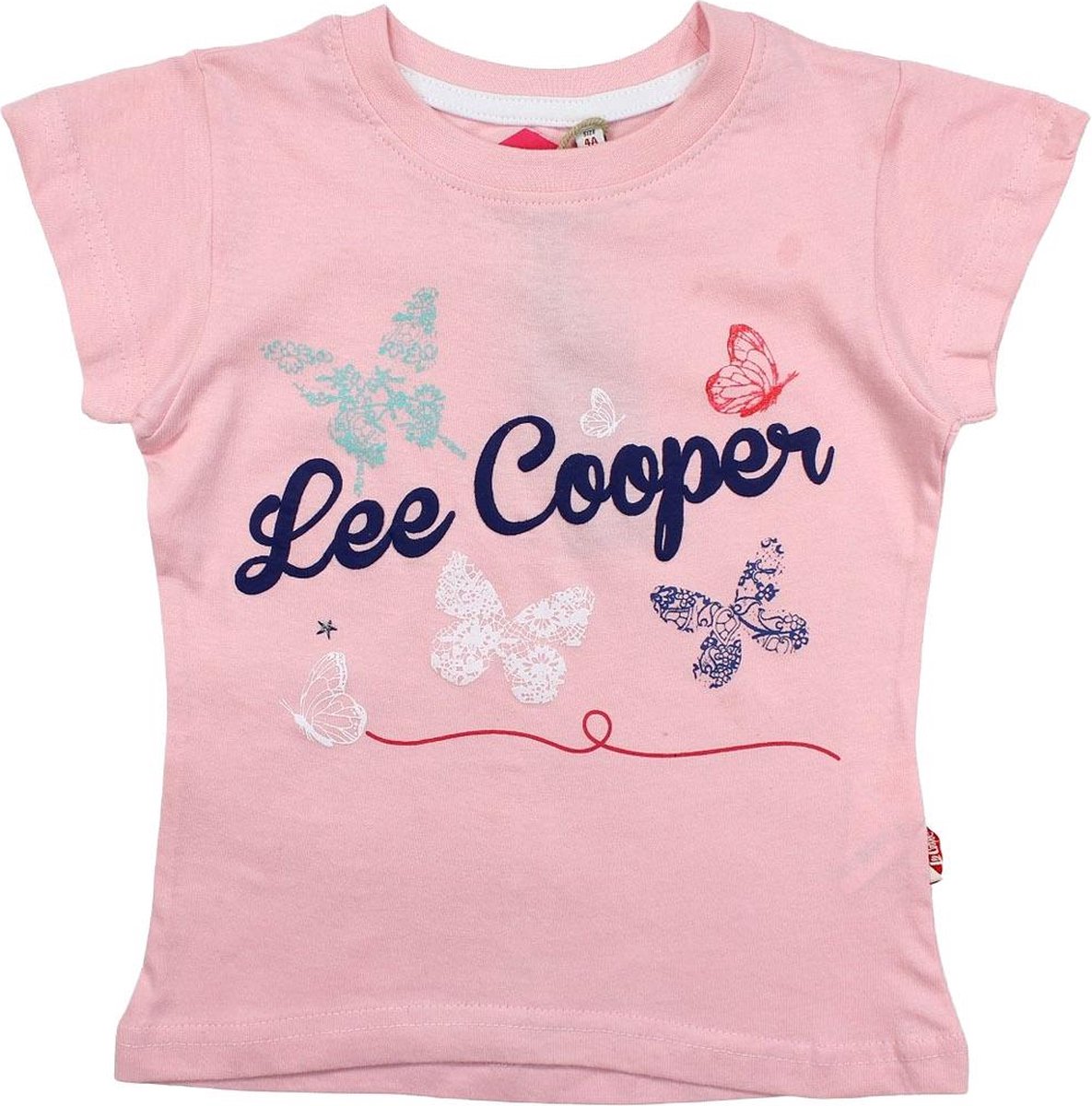 Lee Cooper Shirtje Lee Cooper Vlinders roze Kids & Kind Meisjes Roze - Maat: 110/116