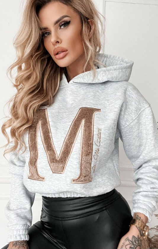 Dames Grijs sweatshirt lange mouwen hoodie