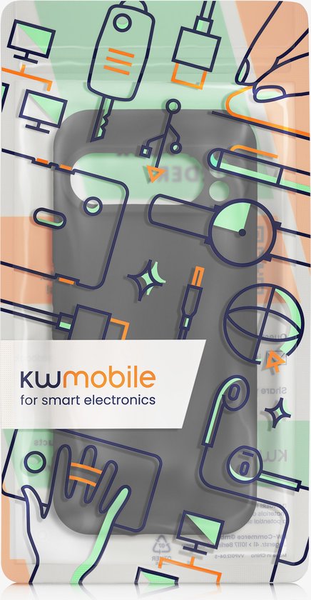 kwmobile coque de téléphone adaptée à Google Pixel 9 Pro - Coque pour smartphone - Découpe précise pour appareil photo - En noir mat