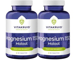 Vitakruid Magnesium Malaat 150 - 2 x 90 tabletten - Voordeelverpakking