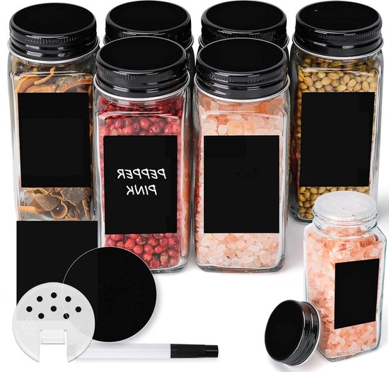 Happy Lemuro Kruidenpotjes, vierkant, 120 ml, set van 6
