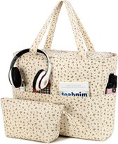Grand sac de plage femme - sac bandoulière avec fermeture éclair - imperméable et résistant au sable - sac à main pour salle de sport et piscine - avec compartiment humide - piscine de voyage Tote bag avec fermeture éclair