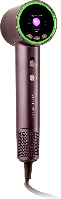 Beautifly Hair Touch Flow Sense - Ionische Fohn - Haardroger - Alle Haartypes - Smart Touch - Inclusief Fohnborstel