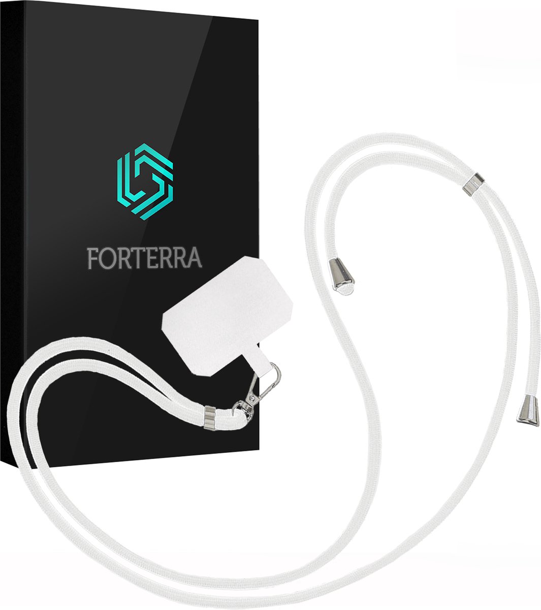 Telefoonkoord Universeel Telefoonkoorden Verstelbaar Telefoon Koord Telefoonketting - Universeel Telefoonkoord - 150 cm - Wit