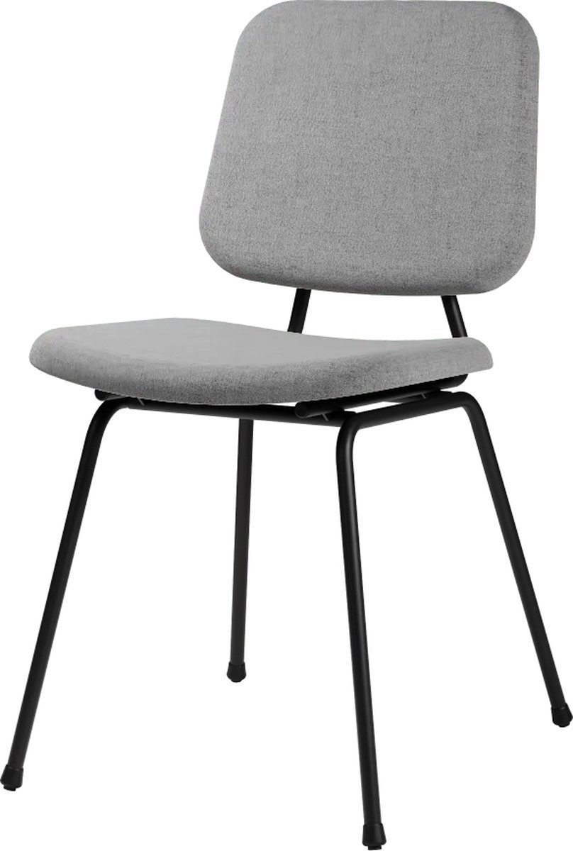 Design In Box - Eetkamerstoel - Eetstoel - Zwart/Grijs - Metalen Poten