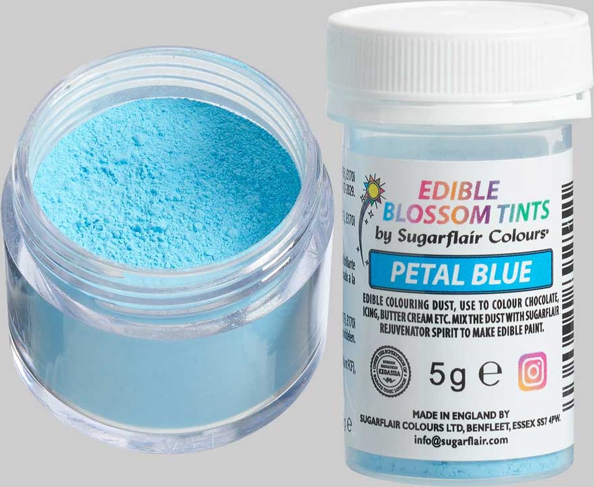 Sugarflair Blossom Tint Dust - Petal Blue - 5g - Kleurpoeder Eetbaar - Taartdecoratie