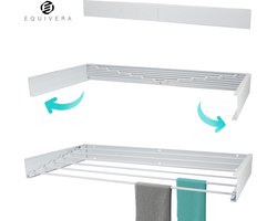 Equivera Wanddroogrek - Wasrek - Droogrek - Wanddroogrek Inklapbaar - Wand Droogrek