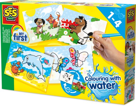 SES - Kleuren met water - Boerderij dieren