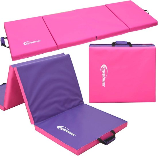 Gymtek Opvouwbare Turnmat 180x60x5cm, Zachte Vloermat