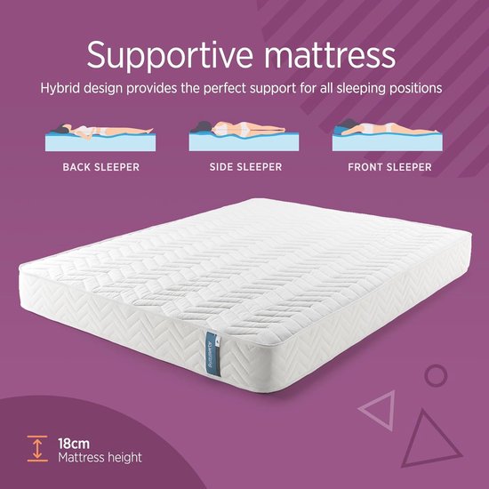 Coil Lente en Traagschuim Hybrid Matras - Dubbel 137cm x 190cm van Eve Sleep — afbeelding 5