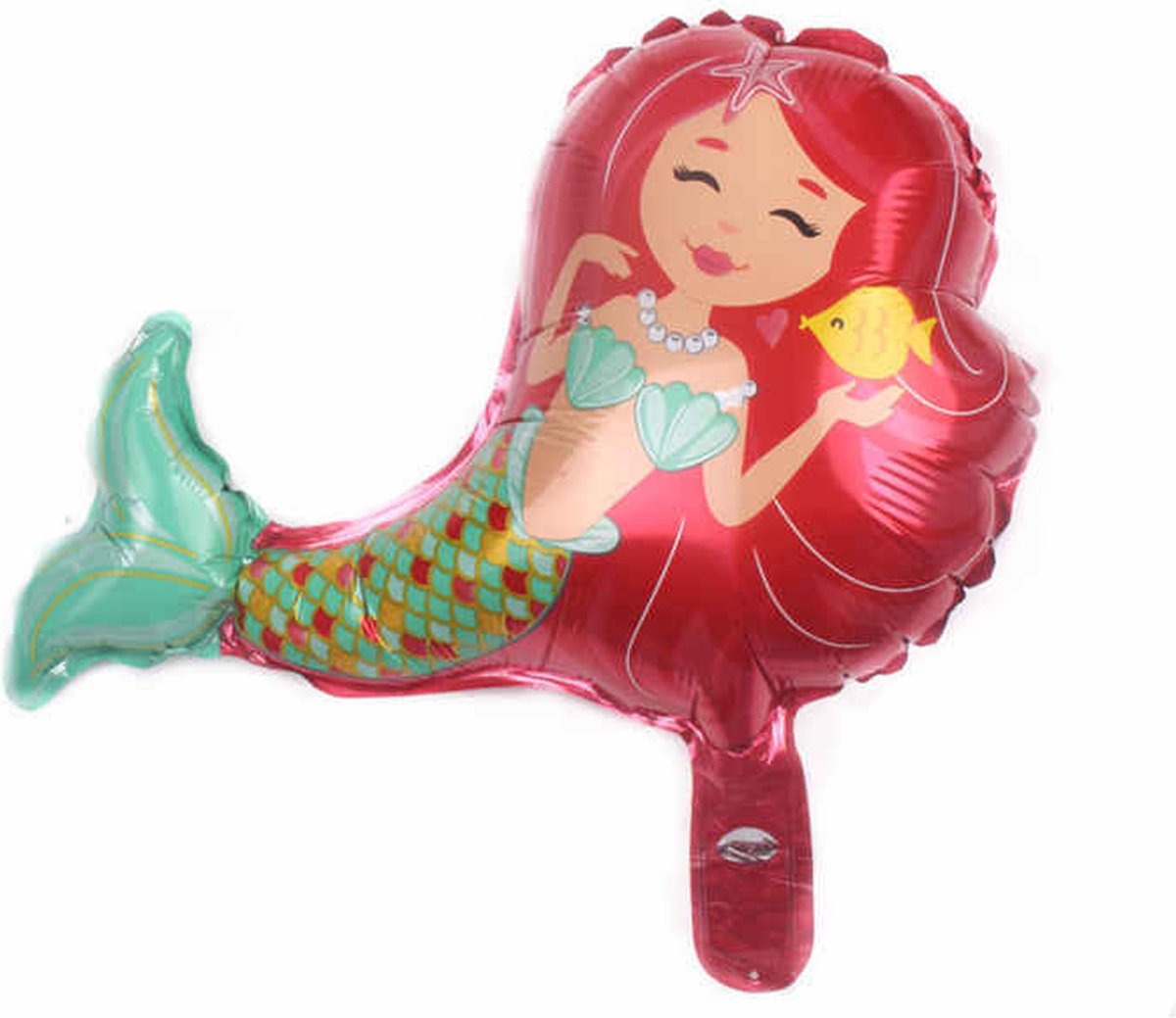 Mini Folieballon Zeemeermin Rood 36cm x 27cm - 4 stuks - Kleine folieballon