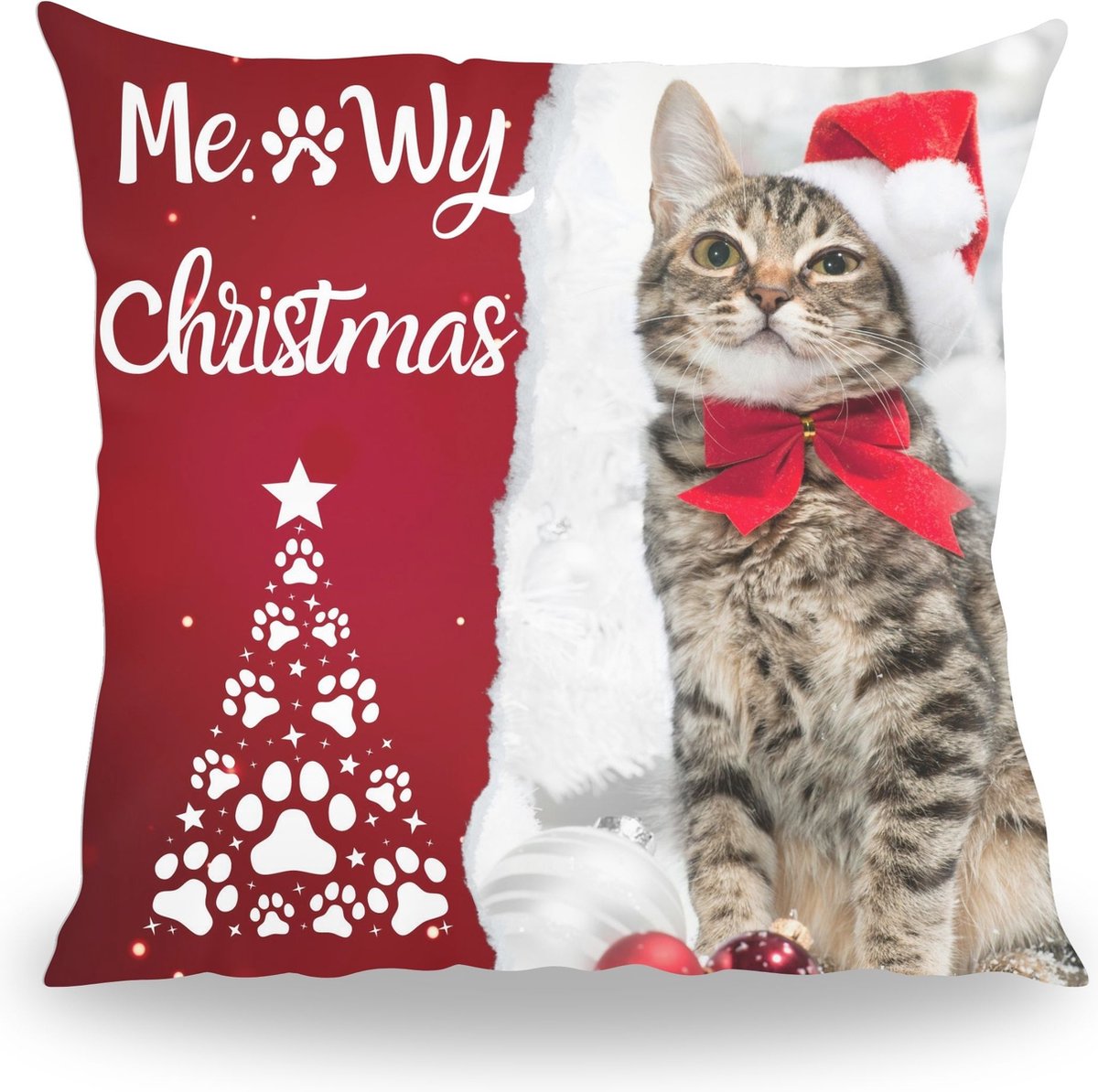 Meowy Christmas - Kussen - 50 cm