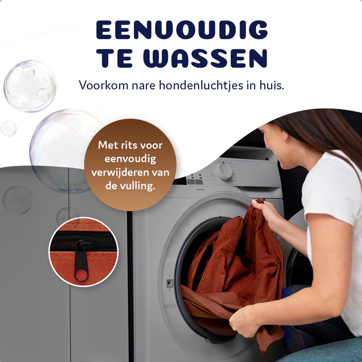 Pet Perfect Luxe Orthopedische Hondenmand - Orthopedisch Hondenkussen -Afneembare hoes - Wasbaar - Met Rits - XL - Core Serie – foto 5