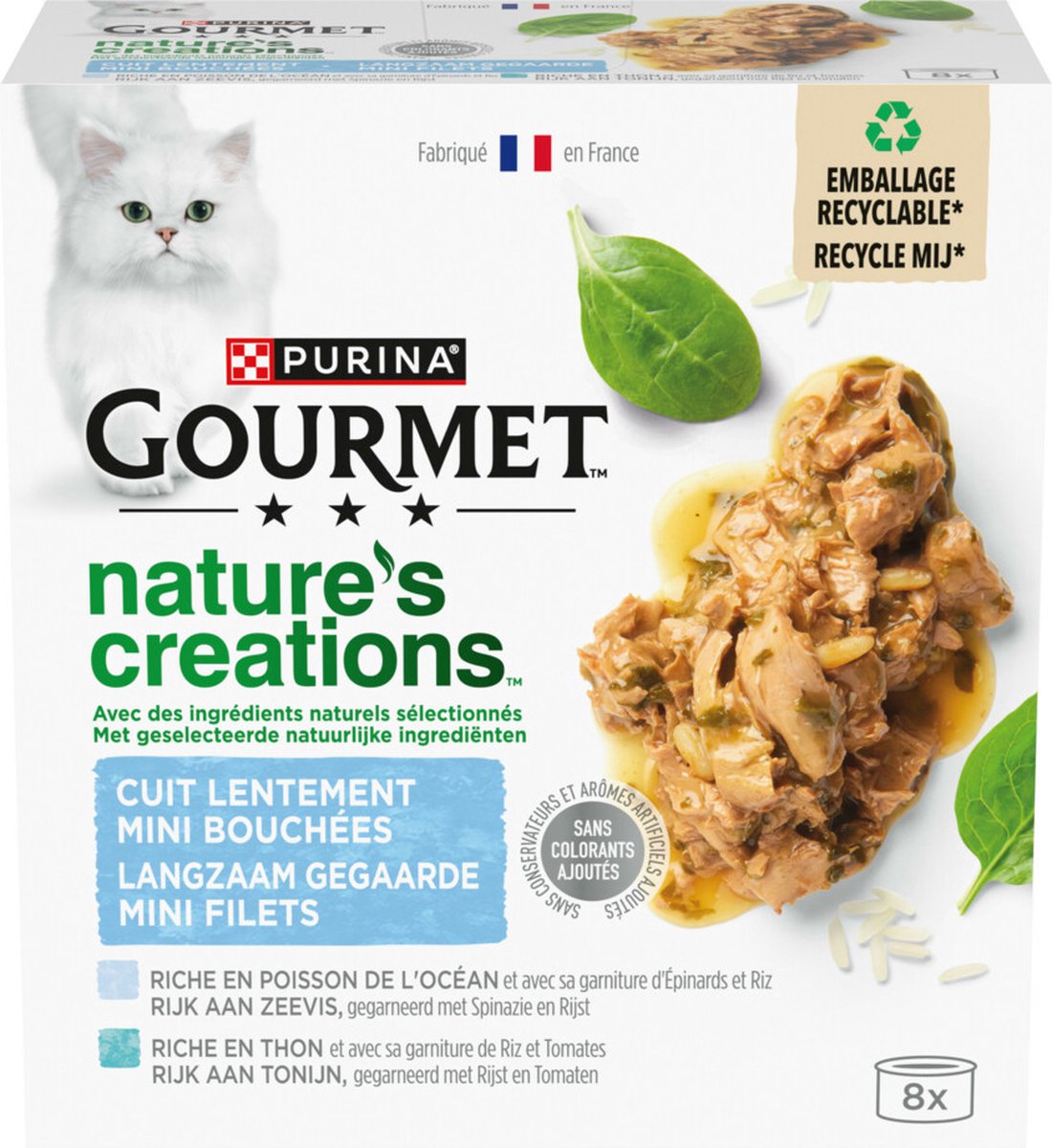 6x Gourmet Nature's Creations Kattenvoer Nat Zeevis 8 x 85 gr