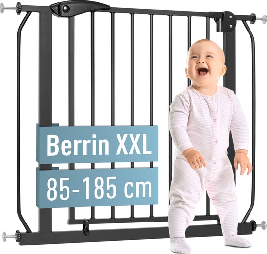ib style Berrin XXL Traphekje - Extra Brede Doorgang - 150-160 cm - Zwart