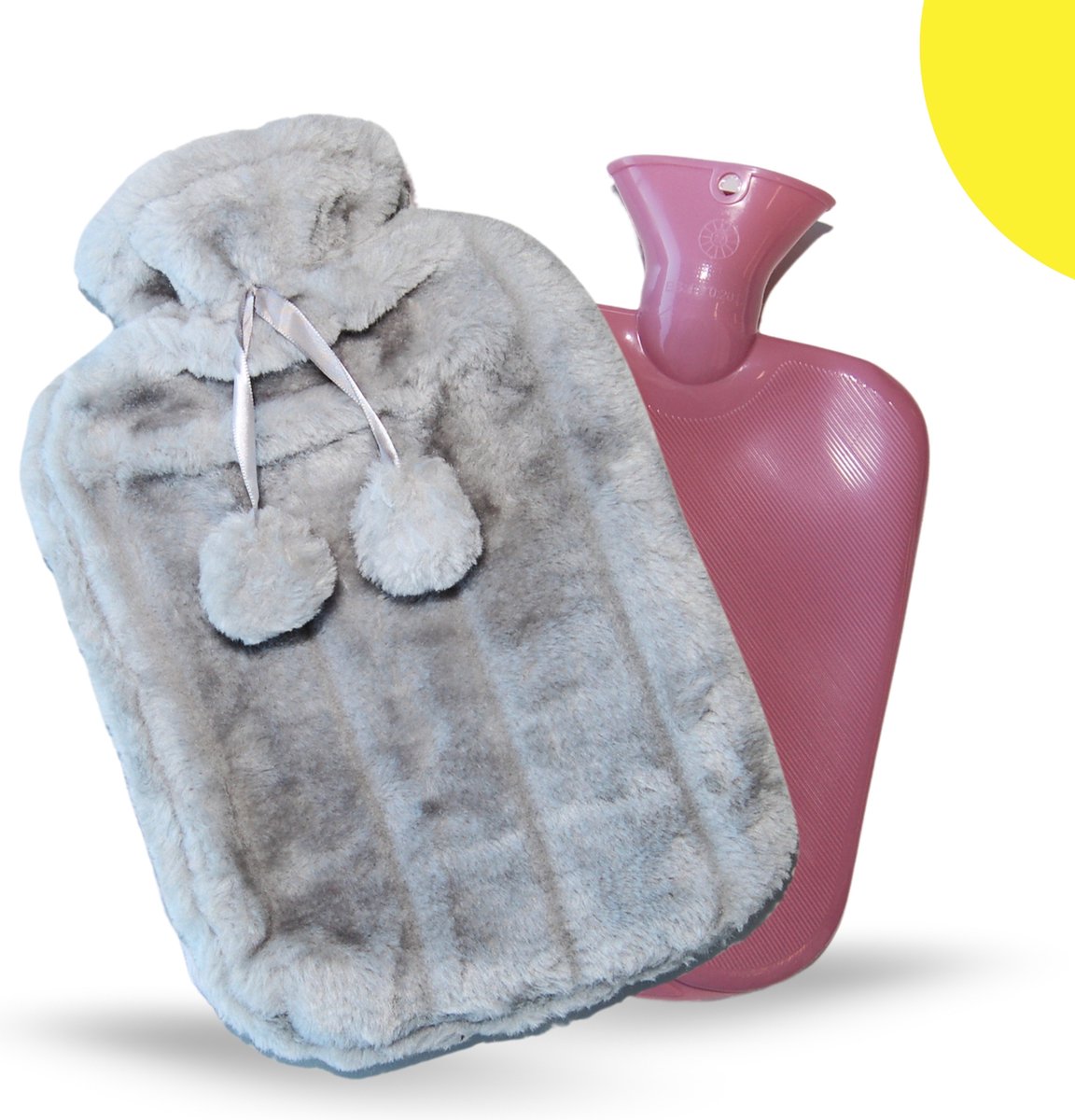 Goedkoopste The Sleeping Agency Kruik - Warmwaterkruik - Kruik met Hoes - Warmtekruik - Kruiken - Zachte Hoes - 2 Liter - Tot 6 uur Lang Warm - Grijs