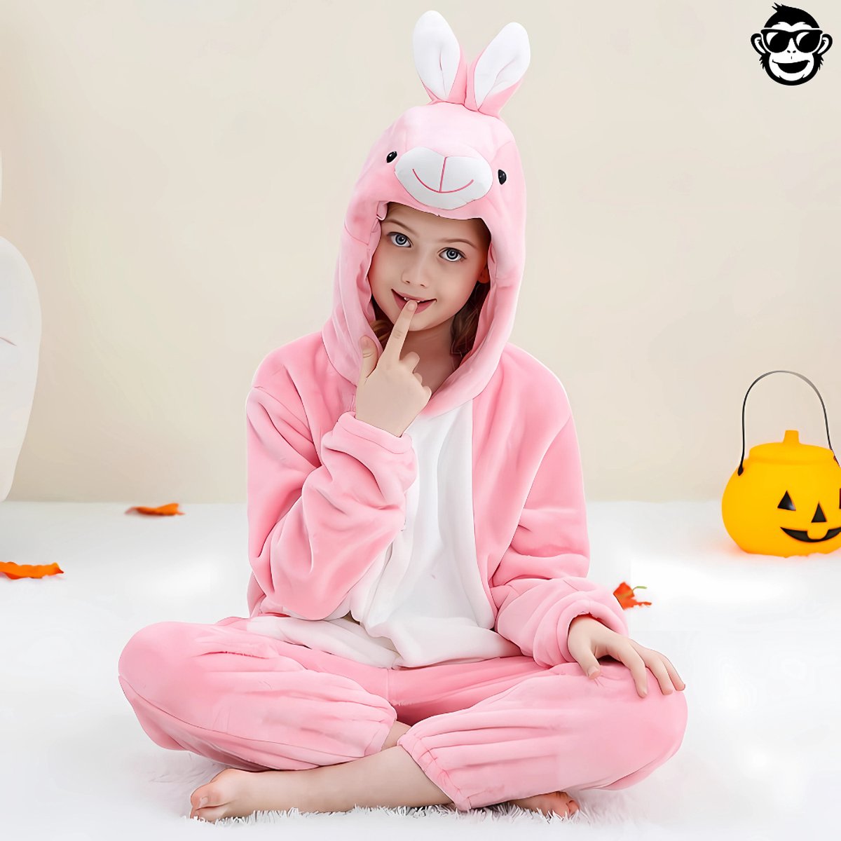 BoefieBoef Dieren Onesie Verkleedkleding Kinderen – Comfortabele Kostuum Pyjama – tot 140 – Dierenpak voor Jongens en Meisjes – Feest, Carnaval Verkleedkleding - Kerst, Dierenpak - of Verjaardag Cadeau - Konijn Roze — afbeelding 6