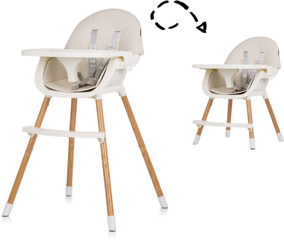 Chipolino Rio 2-in-1 Kinderstoel Met Eetblad & Zitkussen Glacier