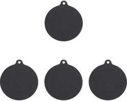 4 stuks antislipmat pannenlap - barbecuemat - siliconen bordenrek - draagbare inductiekookplaatbeschermer - inductiekookplaatbeschermer - pannenlap - keukengereedschap - 22 cm - siliconen - zwart