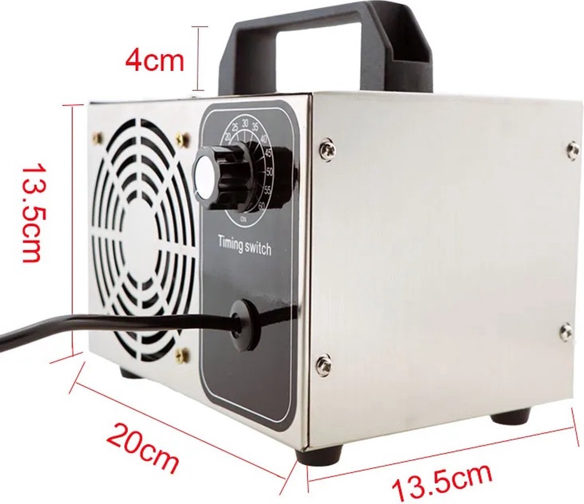 FREEUP Huishoudelijke ozongenerator, 60,000 mg/h, ozonluchtreiniger met temperatuur- en vochtigheidsweergave, timer 120 minuten, voor auto, huis, kantoor, dierengeur, groen FREEUP Huishoudelijke ozongenerator, 60,000 mg/h, ozonluchtreiniger met temperatuur- en vochtigheidsweergave, timer 120 minuten, voor auto, huis, kantoor, dierengeur, groen