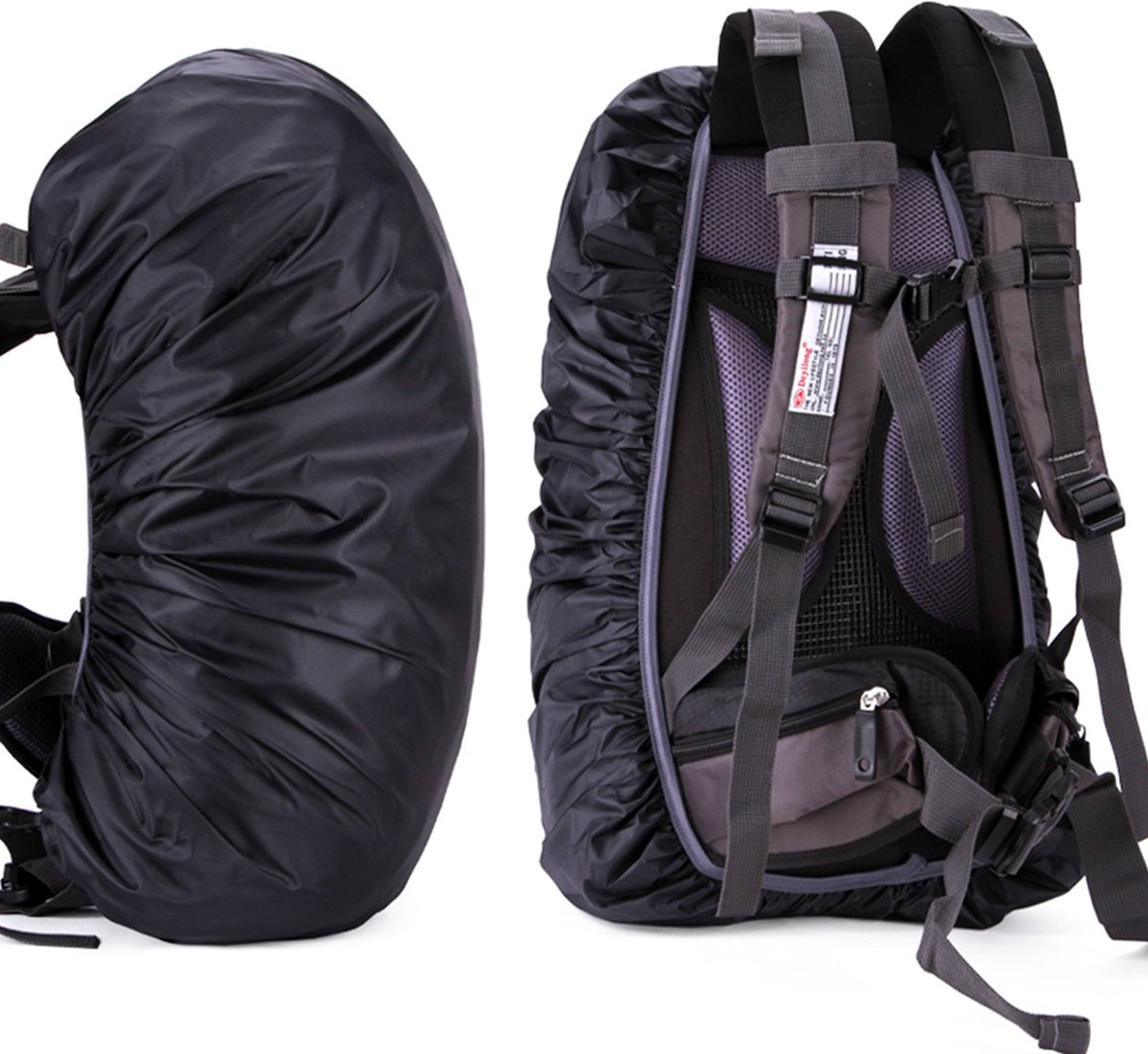 Waledano® Regenhoes - Waterdichte Rugzak Hoes - Bescherm uw tas tegen regen - Waterdichte Backpack Hoes - Regenhoes Rugzak - Zwar
