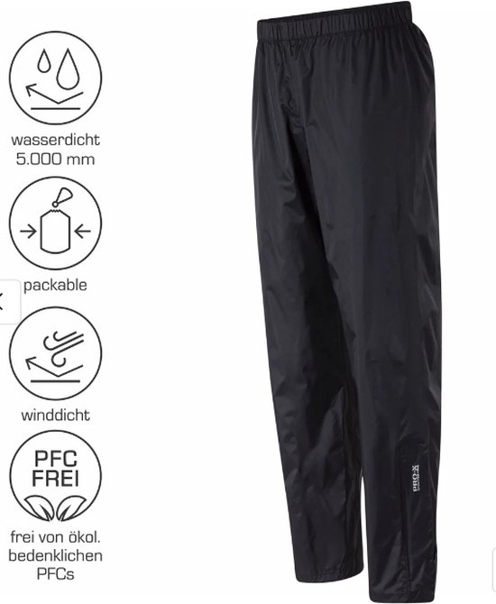 Pantalon de pluie Rocky Pro-X Elements - Unisexe - XPlus - 5000mm imperméable - 5000gr respirant - Coupe-vent - Fermeture éclair longue - S