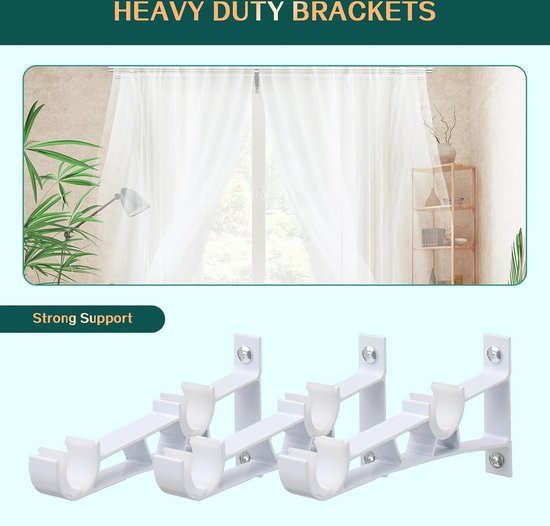 NICETOWN Curtain Rod for Ceiling and Wall, Extendible, 60-140 cm, White, for Interior with Accessories, Polymer Nano Materials NICETOWN Curtain Rod for Ceiling and Wall, Extendible, 60-140 cm, White, for Interior with Accessories, Polymer Nano Materials