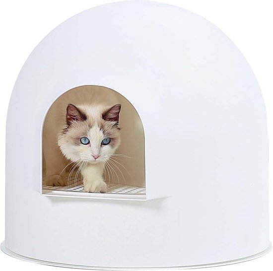 Mrs. Jones Junhonsion XL Kattenbak Extra Groot 63 Cm L X 45 Cm B X 33 Cm H Paars Hoogzijdige Kattenbak Voor Eenvoudige Reiniging Anti Morsen Zonder Rommel Ideaal Voor Katteneigenaren Met Geurfilter En