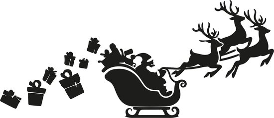 Raamsticker - Kerst - Kado - 215 MM x 92 MM