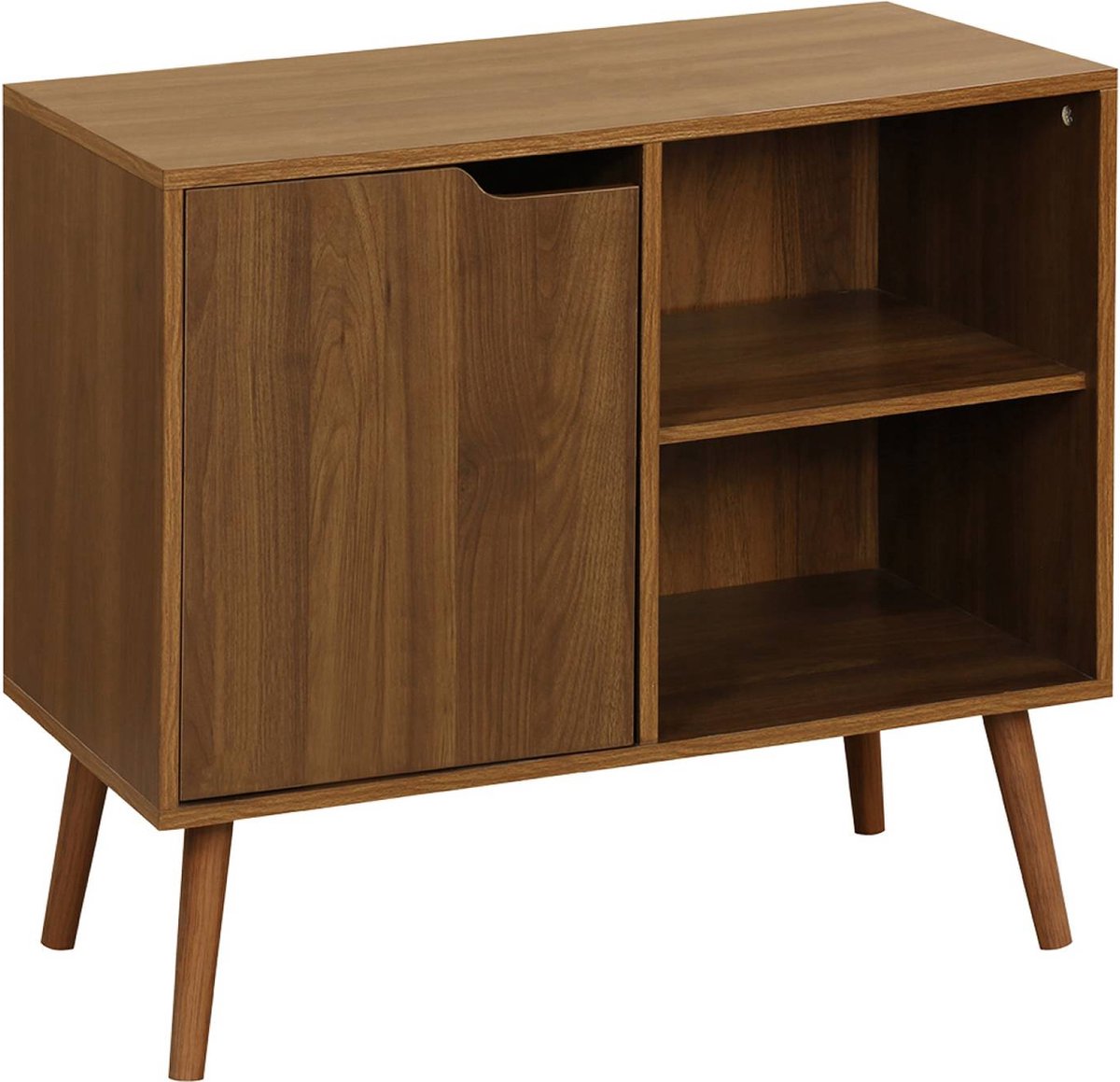 sweeek - Dressoir met 1 deur en plank houtdecor 80cm - nepal
