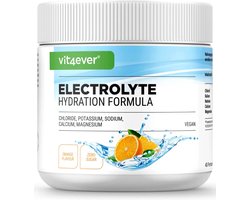 Elektrolyten - 200 g (40 porties) - Hydratatieformule met chloride, kalium, natrium, calcium, magnesium - Perfect voor sporters met vochtverlies - Zonder suiker - Veganistisch - Sinaasappelsmaak - Vit4ever
