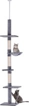 Bol.com PawHut Kattenboom krabboom kattenkrabboom met sisalpalen in hoogte verstelbaar D30-209 aanbieding