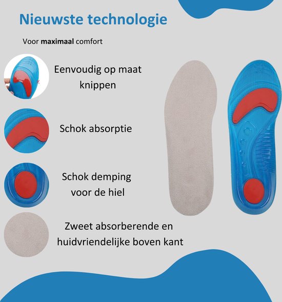 Steunzolen voor de voetboog, ademende schokabsorberende inlegzolen voor