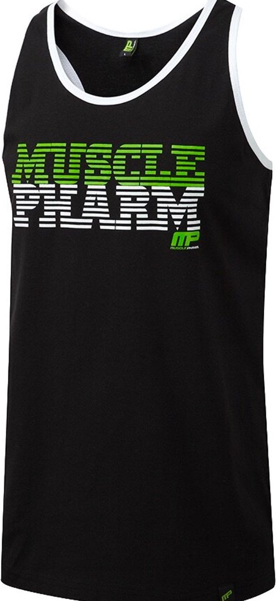 MusclePharm Tanktop Stripe logo Zwart - XXL