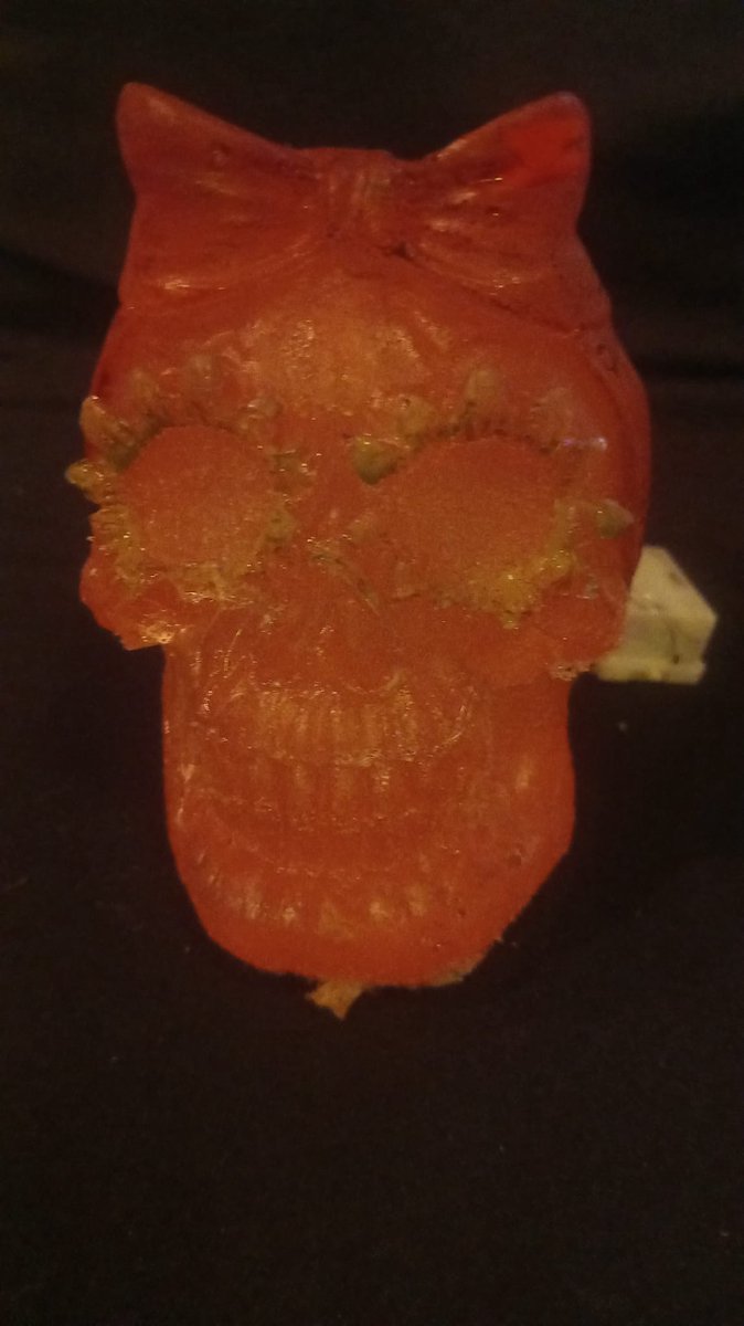 starwolf, lampje skull, dias de la muerta, bruin/ros, geschenk, halloween
